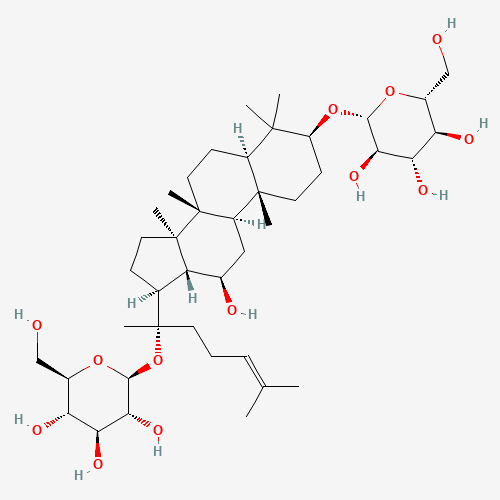 (3b,12b)-20-(b-D-Glucopyranosyloxy)-12-hydroxydammar-24-en-3-yl b-D-glucopyranoside (CAS: 62025-49-4) - Related Chemical Product