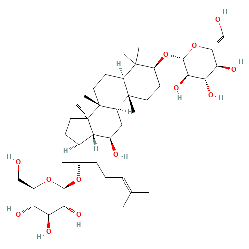 (3b,12b)-20-(b-D-Glucopyranosyloxy)-12-hydroxydammar-24-en-3-yl b-D-glucopyranoside (CAS: 62025-49-4) - Related Chemical Product