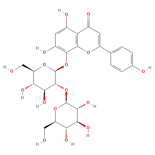 4-[8-(b-D-Glucopyranosyloxy)-5,7-dihydroxy-4-oxo-4H-chromen-2-yl]phenyl b-D-glucopyranoside (CAS: 76135-82-5) - Related Chemical Product
