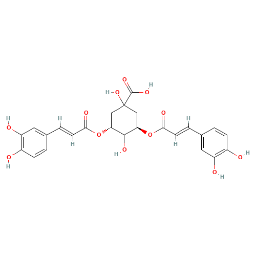 Isochlorogenic acid A (CAS: 89919-62-0) - Chemical Structure and Molecular Formula 