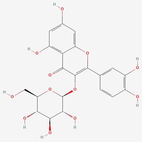2-(3,4-Dihydroxyphenyl)-5,7-dihydroxy-4-oxo-4H-chromen-3-yl hexopyranoside (CAS: 482-35-9) - Related Chemical Product