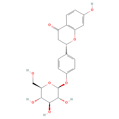 4-[(2S)-7-Hydroxy-4-oxo-3,4-dihydro-2H-chromen-2-yl]phenyl b-D-glucopyranoside (CAS: 551-15-5) - Related Chemical Product