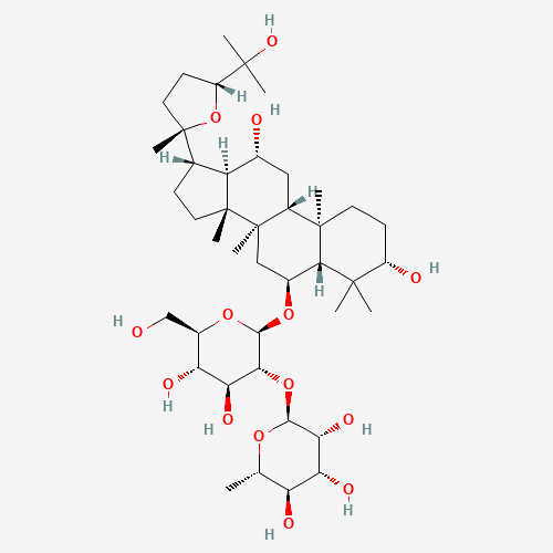 (3b,6a,12b,24R)-3,12,25-Trihydroxy-20,24-epoxydammaran-6-yl 2-O-(6-deoxy-a-L-mannopyranosyl)-b-D-glucopyranoside (CAS: 69884-00-0) - Related Chemical Product