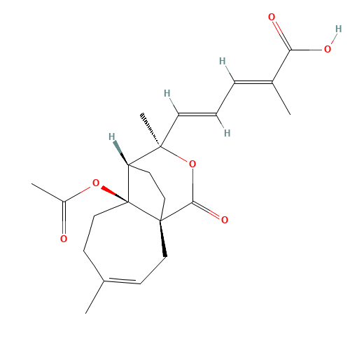 (2E,4E)-5-[(1R,7S,8S,9R)-7-Acetoxy-4,9-dimethyl-11-oxo-10-oxatricyclo[6.3.2.01,7]tridec-3-en-9-yl]-2-methyl-2,4-pentadienoic acid (CAS: 82508-32-5) - Related Chemical Product
