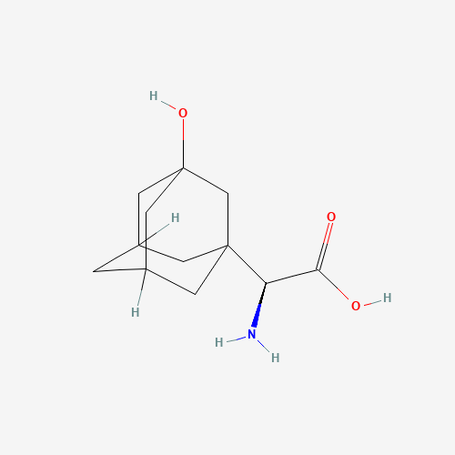 (2S)-Amino(3-hydroxyadamantan-1-yl)acetic acid (CAS: 709031-29-8) - Chemical Structure and Molecular Formula 