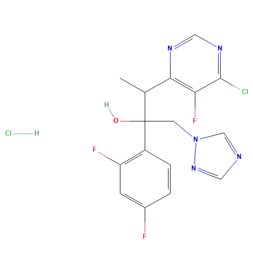 3-(6-Chloro-5-fluoropyrimidin-4-yl)-2-(2,4-difluorophenyl)-1-(1H-1,2,4-triazol-1-yl)butan-2-ol hydrochloride (CAS: 188416-20-8) - Related Chemical Product