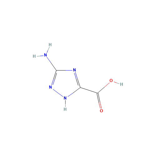 3-Amino-1H-1,2,4-triazole-5-carboxylic acid hydrate (CAS: 3641-13-2) - Chemical Structure and Molecular Formula 