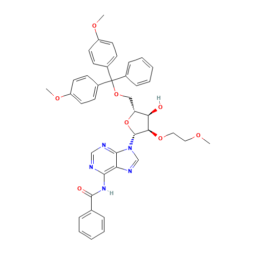 N-Benzoyl-5'-O-[bis(4-methoxyphenyl)phenylmethyl]-2'-O-(2-methoxyethyl)adenosine (CAS: 251647-48-0) - Related Chemical Product