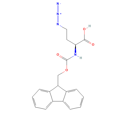 (2S)-4-Azido-2-{[(9H-fluoren-9-ylmethoxy)carbonyl]amino}butanoic acid (CAS: 942518-20-9) - Related Chemical Product