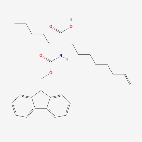 N-Fmoc-2-amino-2-(pent-4-enyl)dec-9-enoic acid (CAS: 1211504-14-1) - Chemical Structure and Molecular Formula 