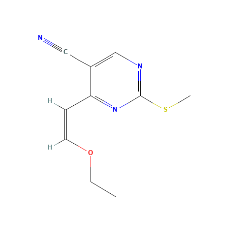 4-[(Z)-2-Ethoxyvinyl]-2-(methylsulfanyl)-5-pyrimidinecarbonitrile (CAS: 878804-79-6) - Related Chemical Product