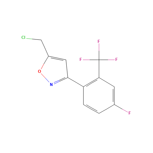 5-(Chloromethyl)-3-[4-fluoro-2-(trifluoromethyl)phenyl]-1,2-oxazole (CAS: 858939-35-2) - Related Chemical Product