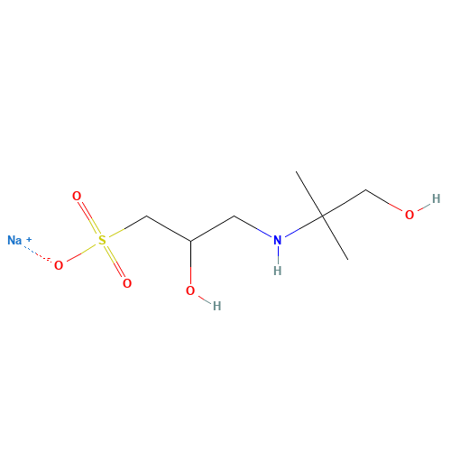 Sodium 2-hydroxy-3-[(1-hydroxy-2-methyl-2-propanyl)amino]-1-propanesulfonate (CAS: 102029-60-7) - Related Chemical Product