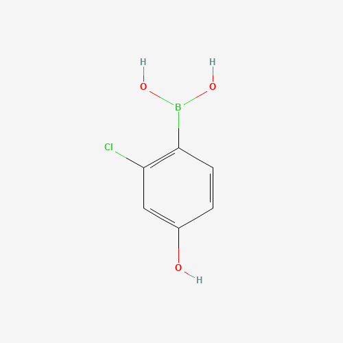 (2-Chloro-4-hydroxyphenyl)boronic acid (CAS: 766549-26-2) - Chemical Structure and Molecular Formula 