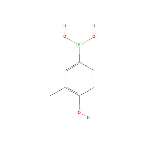(4-Hydroxy-3-methylphenyl)boronic acid (CAS: 762263-66-1) - Chemical Structure and Molecular Formula 