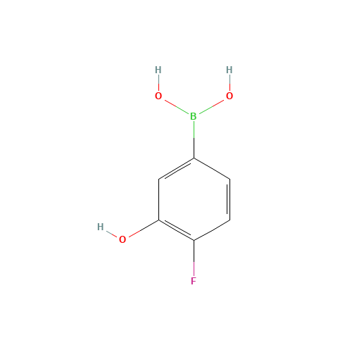 (4-Fluoro-3-hydroxyphenyl)boronic acid (CAS: 913835-74-2) - Chemical Structure and Molecular Formula 