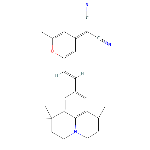 {2-Methyl-6-[(E)-2-(1,1,7,7-tetramethyl-2,3,6,7-tetrahydro-1H,5H-pyrido[3,2,1-ij]quinolin-9-yl)vinyl]-4H-pyran-4-ylidene}malononitrile (CAS: 159788-00-8) - Related Chemical Product