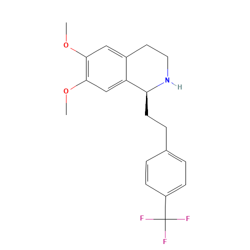 6,7-Dimethoxy-1(S)-[2-[4-(trifluoromethyl)phenyl]ethyl]-1,2,3,4-tetrahydroisoquinoline (CAS: 769172-81-8) - Related Chemical Product