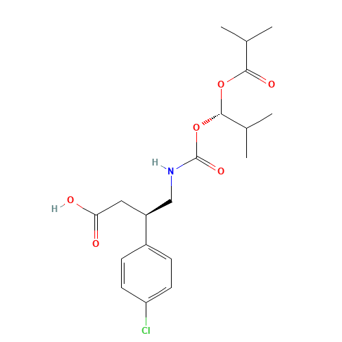 Benzenepropanoic acid, 4-chloro-b-[[[[(1S)-2-Methyl-1-(2-Methyl-1-oxopropoxy)propoxy]carbonyl ]aMino]Methyl]-, (bR)- (CAS: 847353-30-4) - Related Chemical Product
