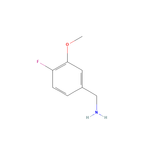 Benzenemethanamine, 4-fluoro-3-methoxy- (9CI) (CAS: 508177-67-1) - Chemical Structure and Molecular Formula 