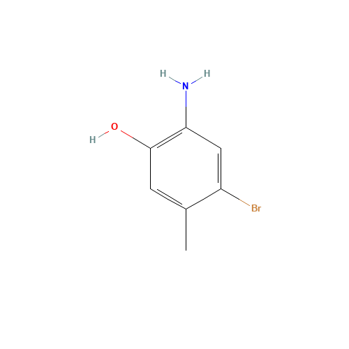 2-amino-4-bromo-5-methylphenol (CAS: 848358-81-6) - Chemical Structure and Molecular Formula 