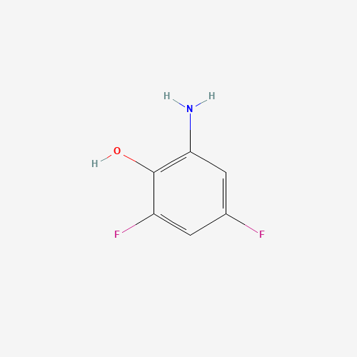 2-AMINO-4,6-DIFLUOROPHENOL (CAS: 133788-83-7) - Chemical Structure and Molecular Formula 