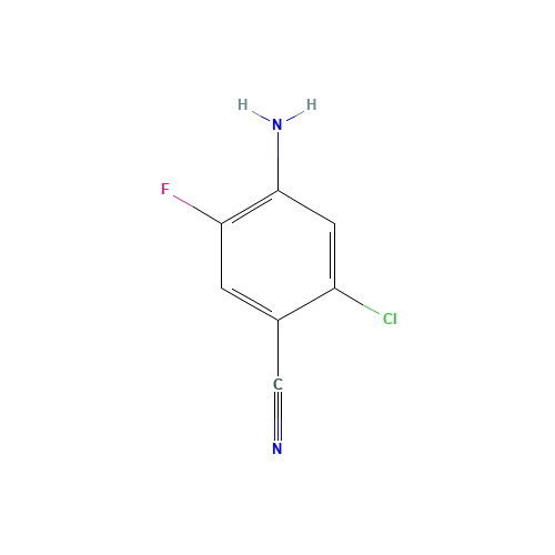 4-amino-2-chloro-5-fluorobenzonitrile (CAS: 1228376-68-8) - Chemical Structure and Molecular Formula 