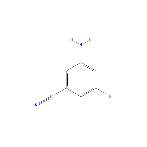 5-AMINO-3-BROMOBENZONITRILE (CAS: 49674-16-0) - Chemical Structure and Molecular Formula 