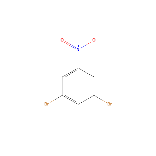 3,5-DIBROMONITRO BENZENE (CAS: 6311-60-0) - Chemical Structure and Molecular Formula 