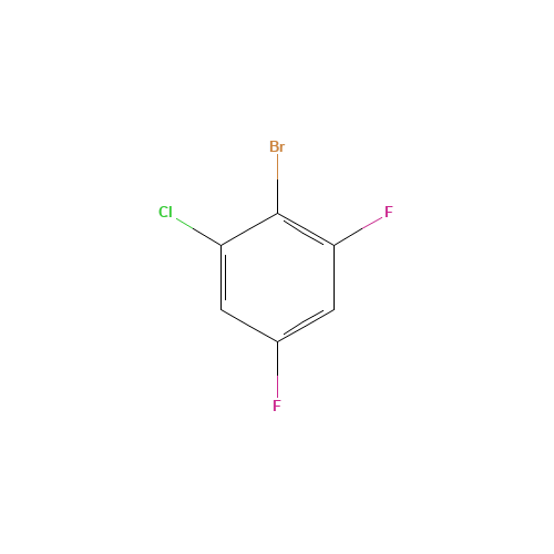1-Bromo-2-chloro-4,6-diflorobenzene (CAS: 1020198-58-6) - Chemical Structure and Molecular Formula 
