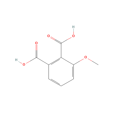 3-methoxybenzene-1,2-dicarboxylic acid (CAS: 14963-97-4) - Chemical Structure and Molecular Formula 