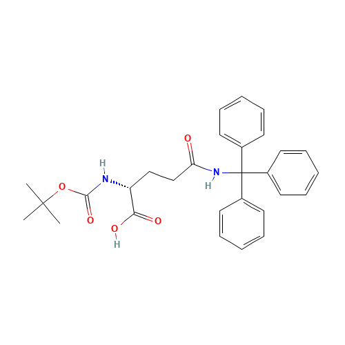 BOC-D-GLN(TRT)-OH (CAS: 210750-95-1) - Chemical Structure and Molecular Formula 