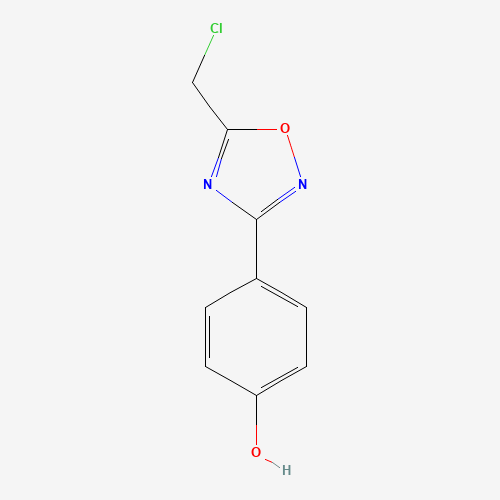 4-(5-CHLOROMETHYL-[1,2,4]OXADIAZOL-3-YL)-PHENOL (CAS: 5509-32-0) - Chemical Structure and Molecular Formula 