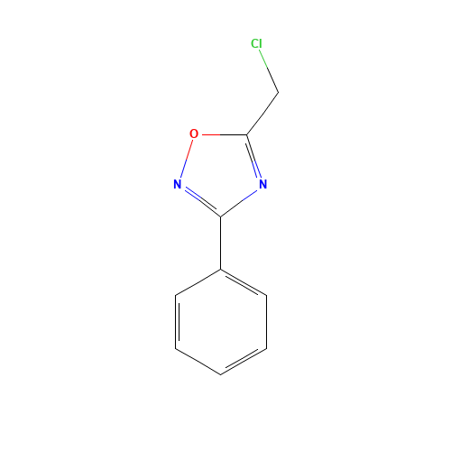 5-(CHLOROMETHYL)-3-PHENYL-1,2,4-OXADIAZOLE (CAS: 1822-94-2) - Chemical Structure and Molecular Formula 