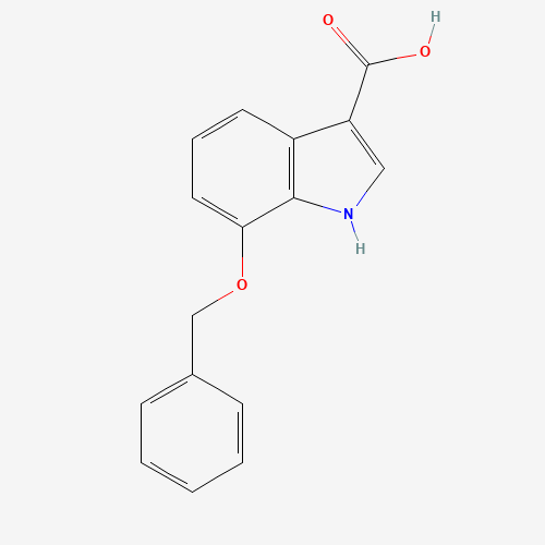 7-BENZYLOXY-1H-INDOLE-3-CARBOXYLIC ACID (CAS: 24370-75-0) - Chemical Structure and Molecular Formula 