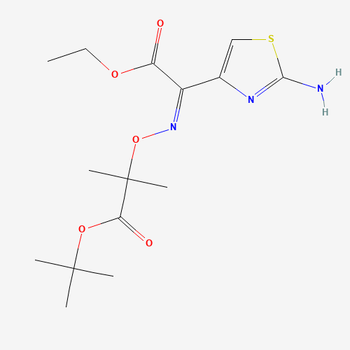 Ethyl 2-(2-aminothiazole-4-yl)-2-(1-tert-butoxycarbonyl-1-methylethoxyimino)acetate (CAS: 86299-46-9) - Related Chemical Product