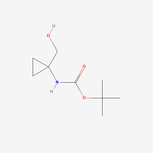 2-Methyl-2-propanyl [1-(hydroxymethyl)cyclopropyl]carbamate (CAS: 107017-73-2) - Chemical Structure and Molecular Formula 