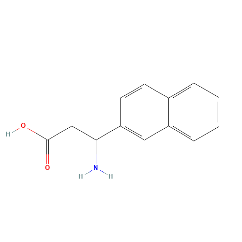 3-Amino-3-(2-naphthyl)propanoic acid (CAS: 129042-57-5) - Chemical Structure and Molecular Formula 