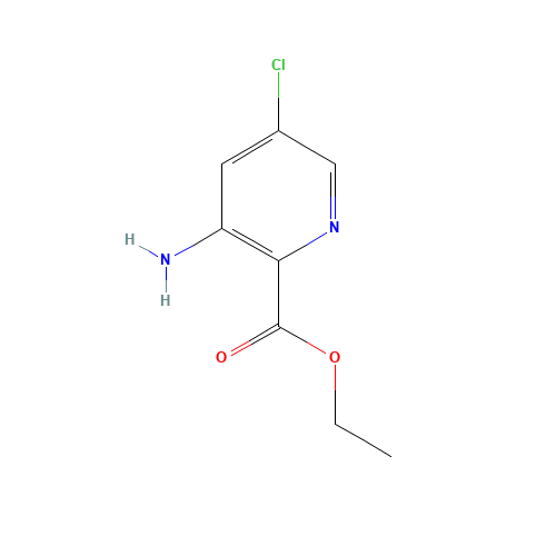 Ethyl 3-amino-5-chloro-2-pyridinecarboxylate (CAS: 27330-35-4) - Chemical Structure and Molecular Formula 