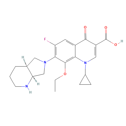 1-Cyclopropyl-8-ethoxy-6-fluoro-7-[(4aS,7aS)-octahydro-6H-pyrrolo[3,4-b]pyridin-6-yl]-4-oxo-1,4-dihydro-3-quinolinecarboxylic acid (CAS: 1029364-75-7) - Related Chemical Product