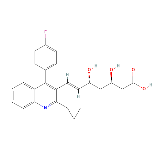 (3R,5R,6E)-7-[2-Cyclopropyl-4-(4-fluorophenyl)-3-quinolinyl]-3,5-dihydroxy-6-heptenoic acid (CAS: 769908-13-6) - Related Chemical Product