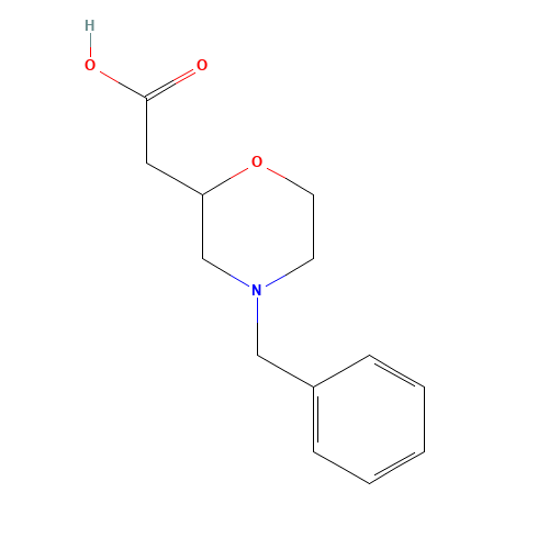 (4-Benzyl-2-morpholinyl)acetic acid (CAS: 146944-27-6) - Chemical Structure and Molecular Formula 