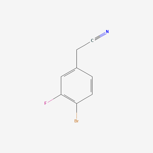 (4-Bromo-3-fluorophenyl)acetonitrile (CAS: 499983-13-0) - Chemical Structure and Molecular Formula 