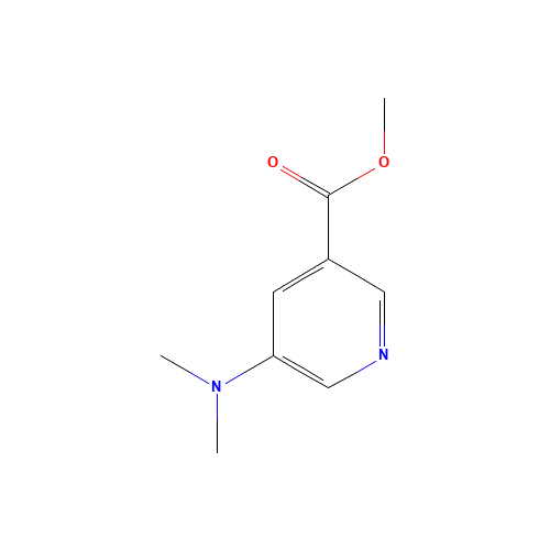 Methyl 5-(Dimethylamino)nicotinate (CAS: 29898-23-5) - Chemical Structure and Molecular Formula 