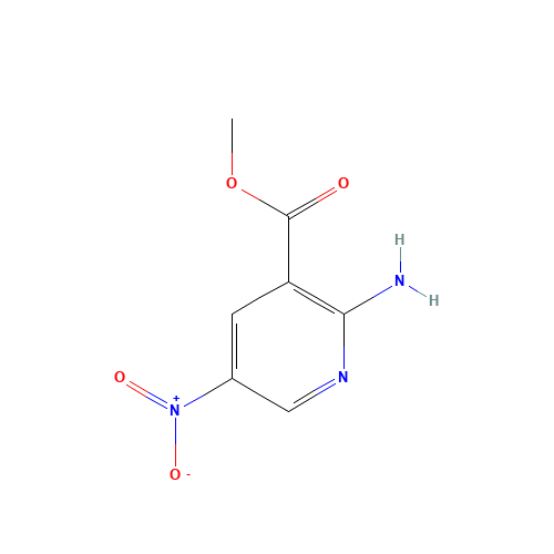 Methyl 2-amino-5-nitronicotinate (CAS: 88312-64-5) - Chemical Structure and Molecular Formula 