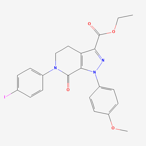 Ethyl 6-(4-iodophenyl)-1-(4-methoxyphenyl)-7-oxo-4,5,6,7-tetrahydro-1H-pyrazolo[3,4-c]pyridine-3-carboxylate (CAS: 473927-64-9) - Related Chemical Product
