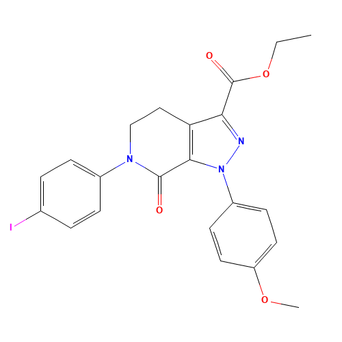 Ethyl 6-(4-iodophenyl)-1-(4-methoxyphenyl)-7-oxo-4,5,6,7-tetrahydro-1H-pyrazolo[3,4-c]pyridine-3-carboxylate (CAS: 473927-64-9) - Related Chemical Product