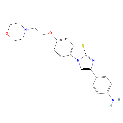 4-{7-[2-(4-Morpholinyl)ethoxy]imidazo[2,1-b][1,3]benzothiazol-2-yl}aniline (CAS: 950769-61-6) - Related Chemical Product