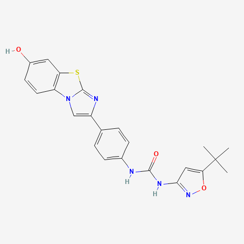 1-[4-(7-Hydroxyimidazo[2,1-b][1,3]benzothiazol-2-yl)phenyl]-3-[5-(2-methyl-2-propanyl)-1,2-oxazol-3-yl]urea (CAS: 950769-51-4) - Related Chemical Product