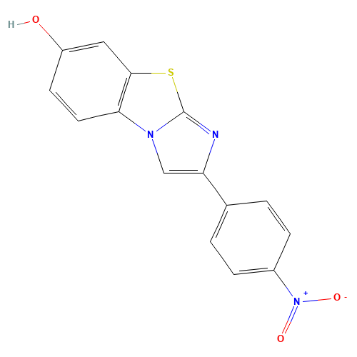 imidazo[2,1-b]benzothiazol-7-ol, 2-(4-nitrophenyl)- (CAS: 914224-34-3) - Chemical Structure and Molecular Formula 